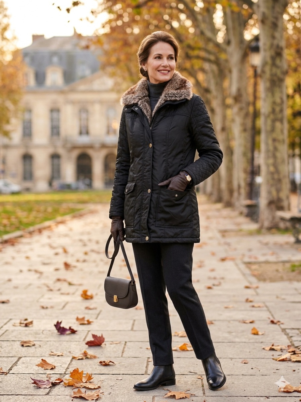 Kenneth Cole Parka Fur Coat
